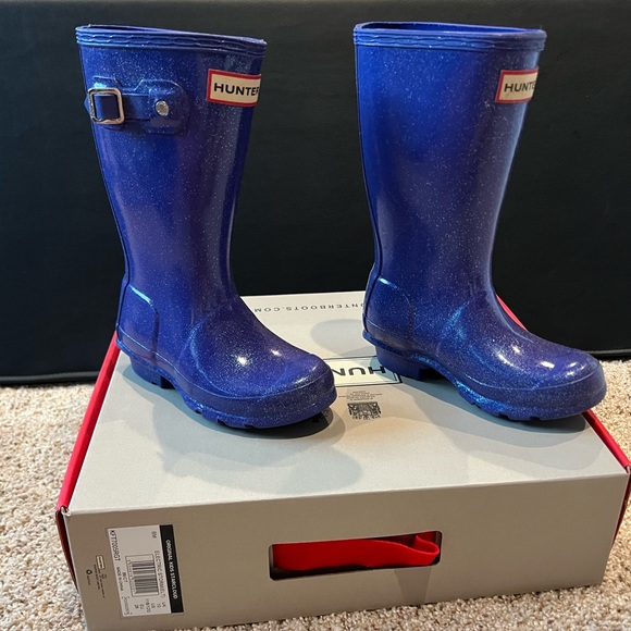 Hunter Original Kids Starcloud boots in Electric Storm - Picture 2 of 16